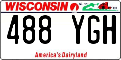 WI license plate 488YGH