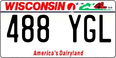 WI license plate 488YGL