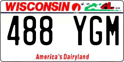 WI license plate 488YGM