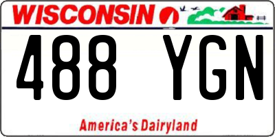 WI license plate 488YGN