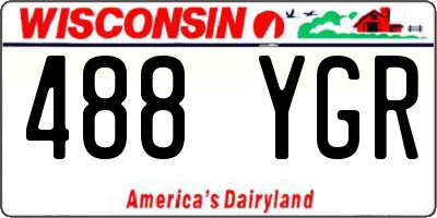 WI license plate 488YGR