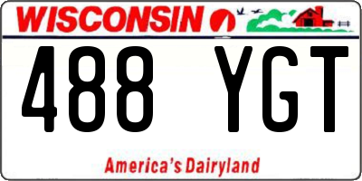 WI license plate 488YGT
