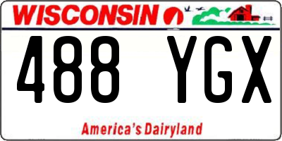 WI license plate 488YGX