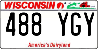 WI license plate 488YGY