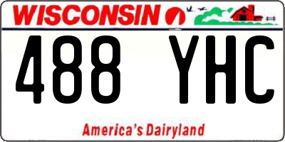 WI license plate 488YHC