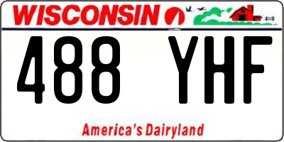 WI license plate 488YHF