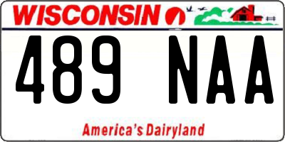 WI license plate 489NAA