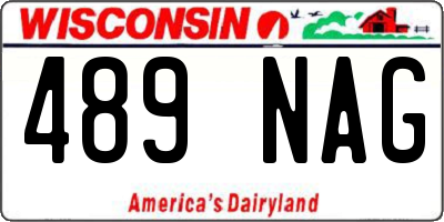 WI license plate 489NAG