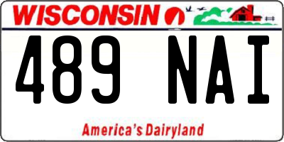 WI license plate 489NAI