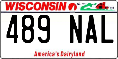 WI license plate 489NAL