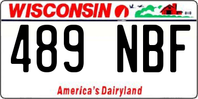 WI license plate 489NBF