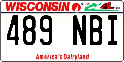 WI license plate 489NBI