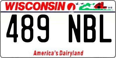 WI license plate 489NBL