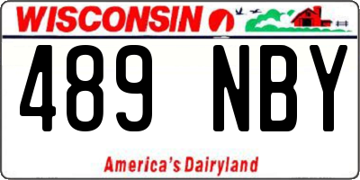 WI license plate 489NBY