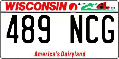 WI license plate 489NCG
