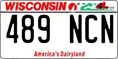 WI license plate 489NCN