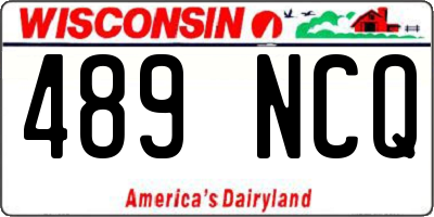 WI license plate 489NCQ