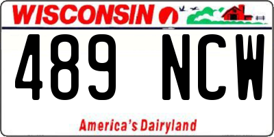 WI license plate 489NCW