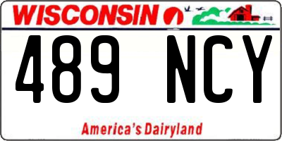 WI license plate 489NCY