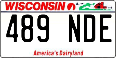 WI license plate 489NDE