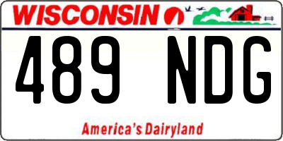 WI license plate 489NDG