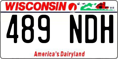 WI license plate 489NDH