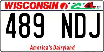 WI license plate 489NDJ