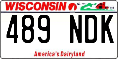 WI license plate 489NDK