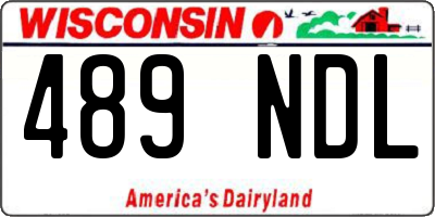 WI license plate 489NDL