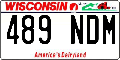 WI license plate 489NDM