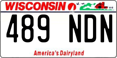 WI license plate 489NDN