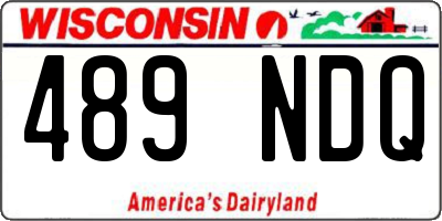 WI license plate 489NDQ