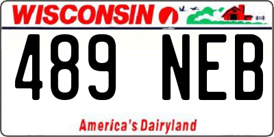 WI license plate 489NEB