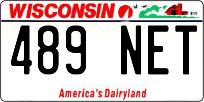 WI license plate 489NET