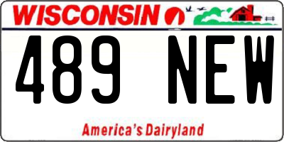 WI license plate 489NEW