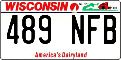 WI license plate 489NFB