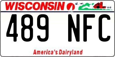 WI license plate 489NFC