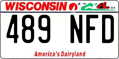 WI license plate 489NFD