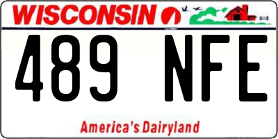 WI license plate 489NFE