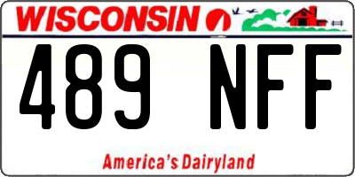 WI license plate 489NFF