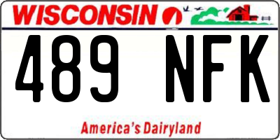 WI license plate 489NFK