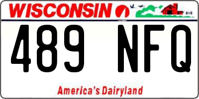 WI license plate 489NFQ