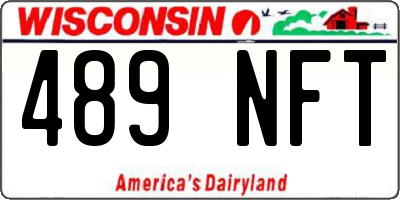 WI license plate 489NFT
