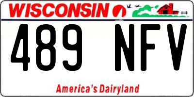 WI license plate 489NFV