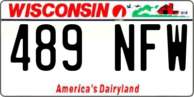 WI license plate 489NFW