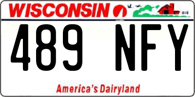 WI license plate 489NFY