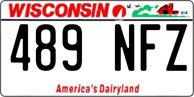 WI license plate 489NFZ