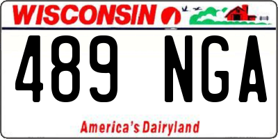 WI license plate 489NGA