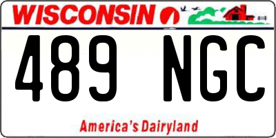 WI license plate 489NGC