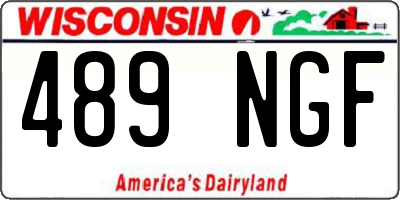 WI license plate 489NGF